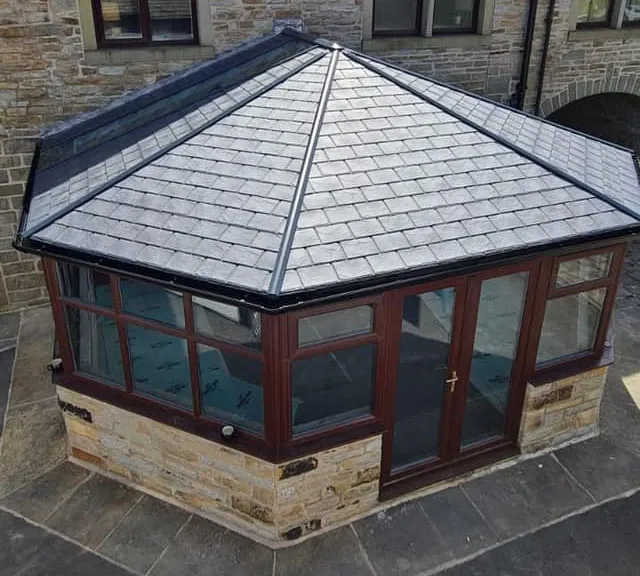 tiled conservatory