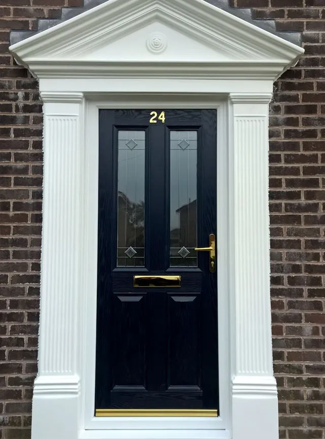 blue upvc door