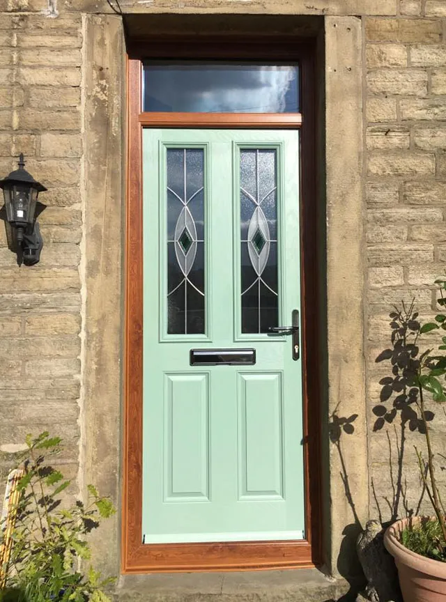 green upvc door